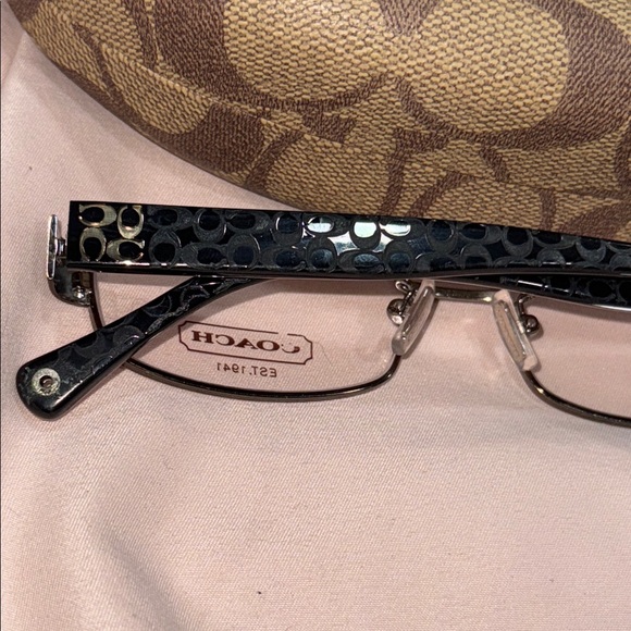 Coach Women's Eye Glass Frame with Pink and black arms. - Picture 5 of 5